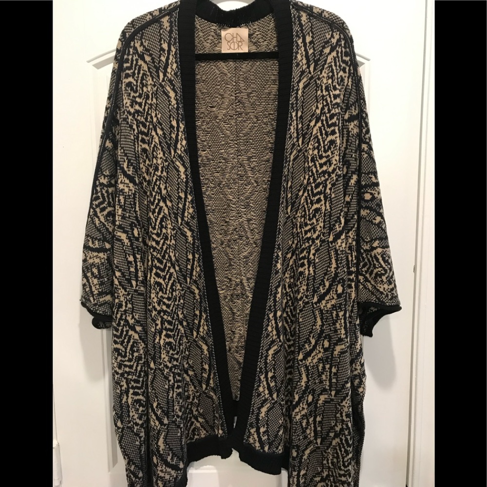 Chaser brand snakeskin cardigan
